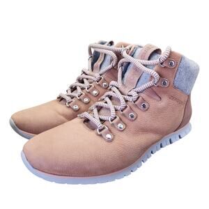 Cole Haan Zero Grand Women's Hiker Boots Size 8.5b Leather Rose Pink W14073